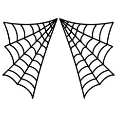 Fototapeta premium Bold graphic spiderweb design vector illustration scalable eps icon for halloween and web design