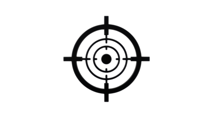 Isolated target sight for sniper, aiming scope, precision marksman training target design
