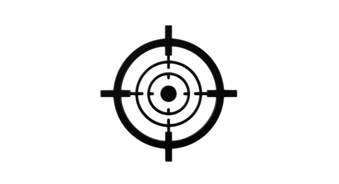 Isolated target sight for sniper, aiming scope, precision marksman training target design