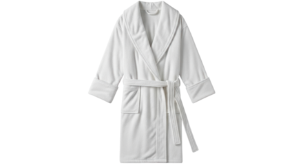 Isolated Plush Bathrobe, Spa Robe, Soft Terry Robe for Relaxing or Holiday Gift Giving
