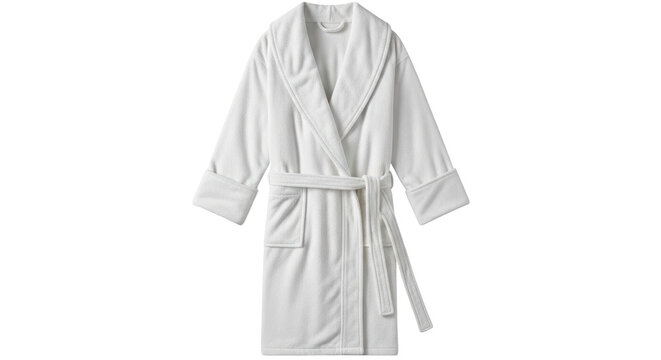 Isolated Plush Bathrobe, Spa Robe, Soft Terry Robe for Relaxing or Holiday Gift Giving
