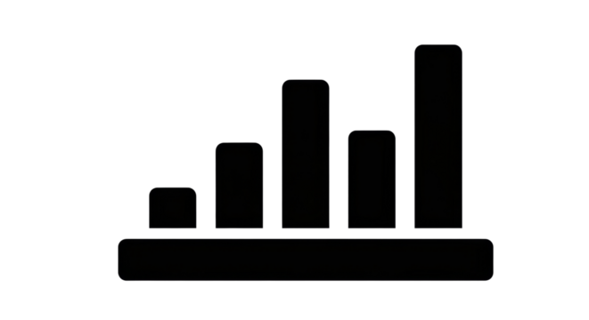 Isolated Signal Strength Bars Indicating High Connectivity Quality Excellent Wireless Access