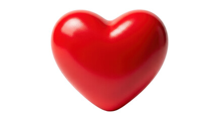 Isolated Red Heart, Symbol of Love and Romance for Valentine's Day, Mother's Day, Health, Wedding