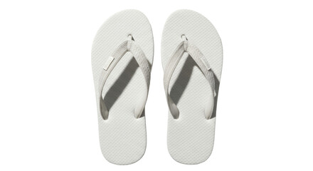 Isolated pair of flip-flops, summer footwear, beach sandals for vacation or casual days wear