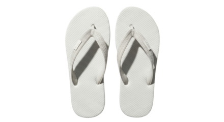 Isolated pair of flip-flops, summer footwear, beach sandals for vacation or casual days wear