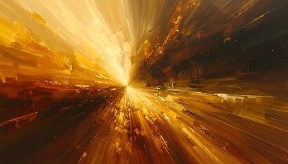 Golden Tunnel Abstract Radiance
