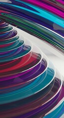Abstract Colorful Spiral Glass Design
