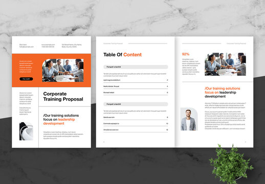 Orange And Black Corporate Training Proposal