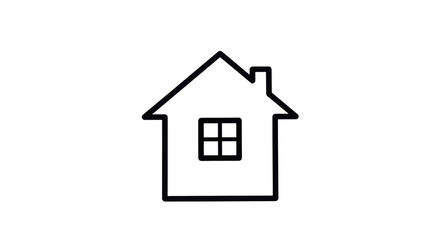 Isolated Simple House Home Symbol. Clean Line art Residence icon Vector Illustration