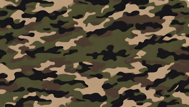 Camouflage texture, military style, khaki, army pattern, dark green background, stylish design for uniform