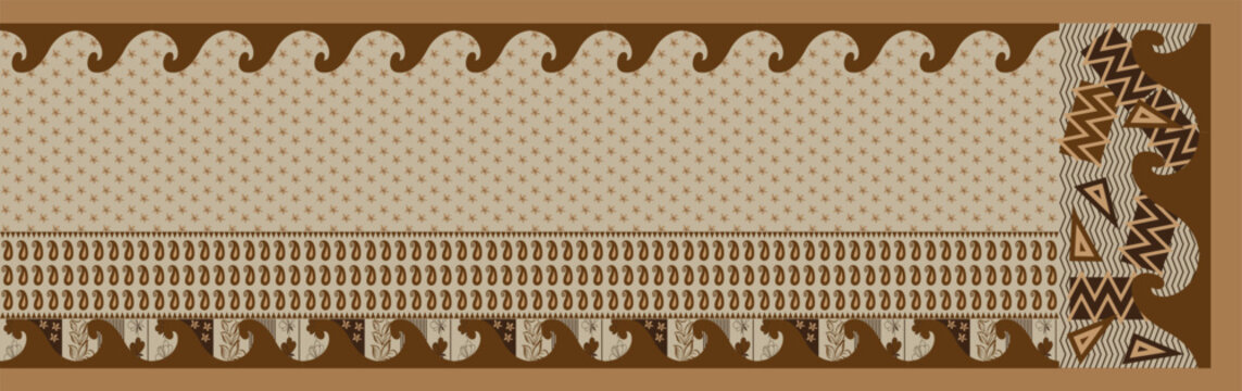 Goemetric saree pattern and digital saree design