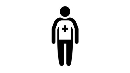 Medical staff icon isolated on transparent background for apps and websites design