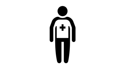 Medical staff icon isolated on transparent background for apps and websites design