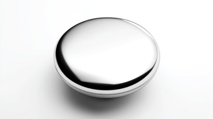 Round stainless steel button