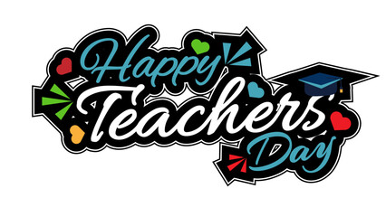 Happy Teachers Day Greeting Card Vector Design