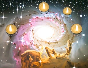 Candles in a swirling galaxy