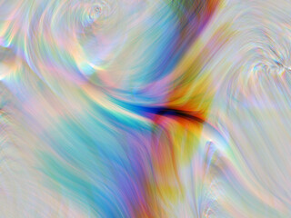 Minimalist abstract background with chromatic aberration and swirl effects.