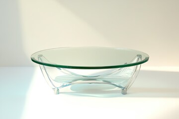 glass table isolated on white
