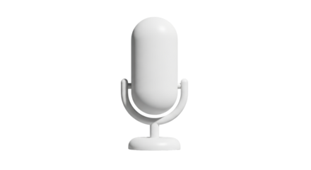 Isolated microphone on the stand, podcast tool, a recording appliance for audio equipment