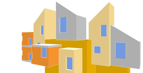 abstract architecture concept building 3d