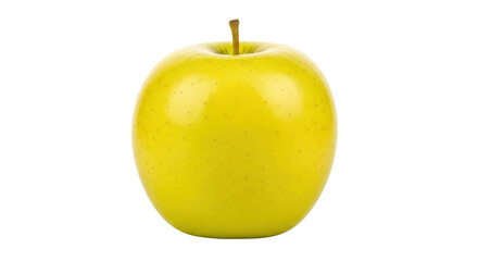 Isolated golden delicious apple, fresh fruit, healthy food, dietary snack, fiber rich