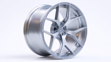 Obraz premium Modern silver alloy wheel