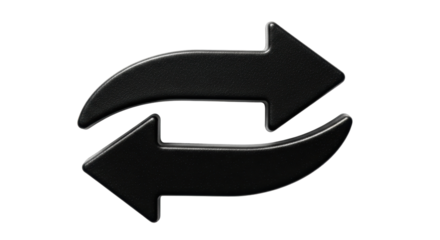 Isolated arrows facing opposite directions suggesting back and forth or data synchronization