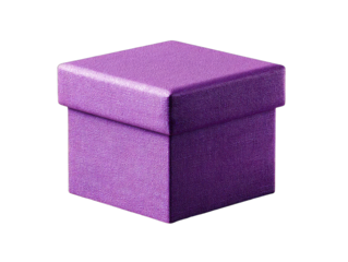 Purple square gift box, solid color