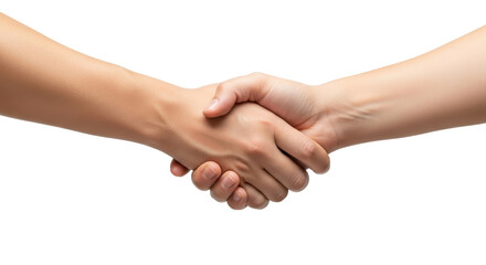 Isolated handshake of two business partners in agreement after successful deal closeup
