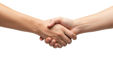 Isolated handshake of two business partners in agreement after successful deal closeup
