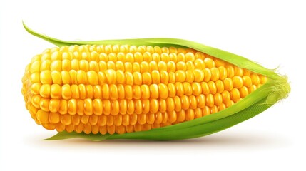 Fresh corn cob isolated