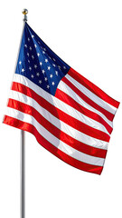 Obraz premium American flag waving on a pole
