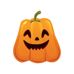 Festive pumpkin for halloween on a white background - Vector illustration
