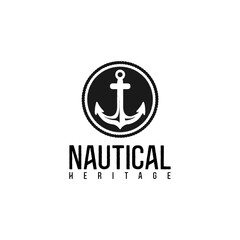 Classic Nautical Anchor Logo Design Representing Maritime Heritage and Tradition  timeless design
