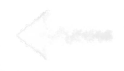 PNG smoke shaping into a broken zigzag arrow with transparent background, perfect for abstract designs, overlays, direction concepts, digital graphics, and creative visual effects