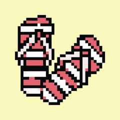 Pixel art vector themed summer with beach, sun, and fun activities elements.Pixel art vector themed summer with beach, sun, and fun activities elements.