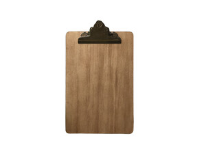 Wooden clipboard, blank,  metal clip