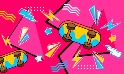 Nature modern blank background pop art