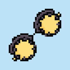 Pixel art vector themed summer with beach, sun, and fun activities elements.Pixel art vector themed summer with beach, sun, and fun activities elements.