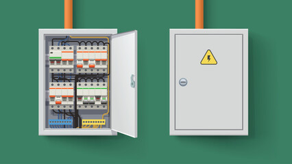 electric panel in set open and closed