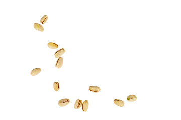 some pistachios isolated on white or transparent png