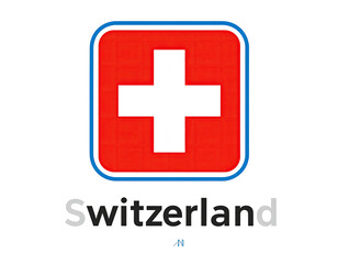 Obraz premium Swiss flag graphic with text