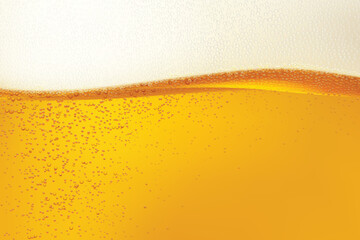 wide golden color beer back realistic design