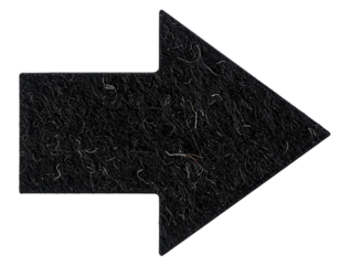 Dark arrow, textured surface
