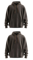 Two identical dark gray hoodies (1)
