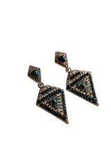 Geometric, embellished earrings