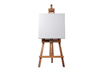 Empty canvas on a wooden easel