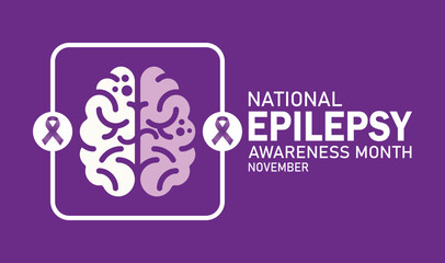 National Epilepsy Awareness Month November. Background, poster, postcard, banner design. Vector illustration