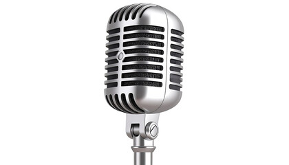 Close-up of a vintage microphone