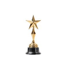 Celebrate outstanding achievement with this gleaming golden star trophy, symbolizing top performance, success, and recognition for ultimate champions and award winners.